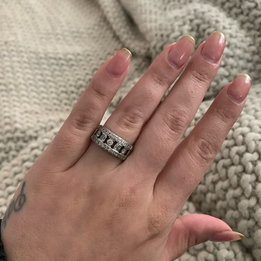 Sterling silver & CZ promise ring